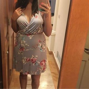 Floral wrap dress